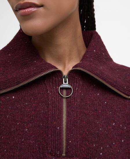 Lavensdale Half-Zip Jumper Black Cherry