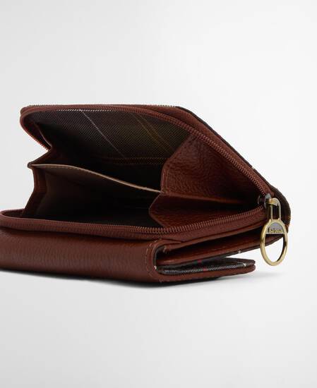 Rosa Leather French Purse Brown/Classic Tartan