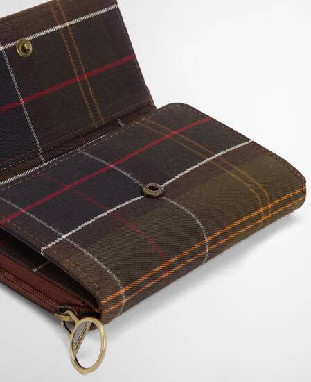 Rosa Leather French Purse Brown/Classic Tartan