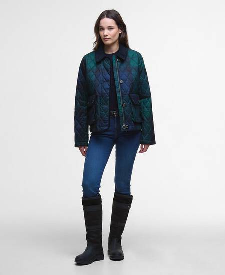 Loudon Tartan Quilted Jacket Blackwatch Tartan