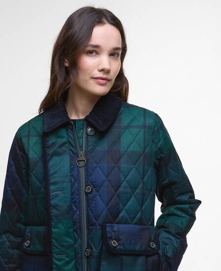 Loudon Tartan Quilted Jacket Blackwatch Tartan
