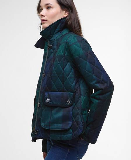 Loudon Tartan Quilted Jacket Blackwatch Tartan