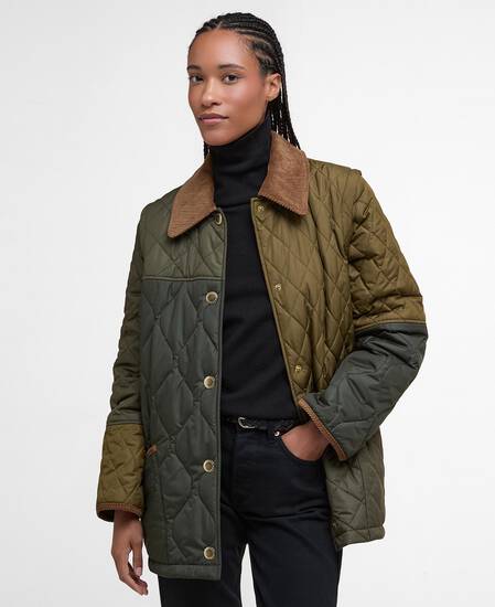 Lorrie Quilted Jacket Fern Leaf/Sage/Light Sage