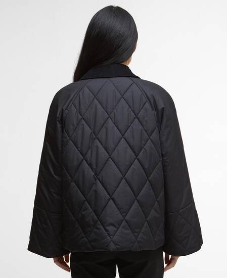 Martha Quilted Jacket Black/Classic Tartan