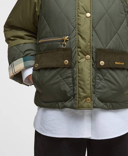 Martha Quilted Jacket Olive/Dark Moss/Ancient Tartan