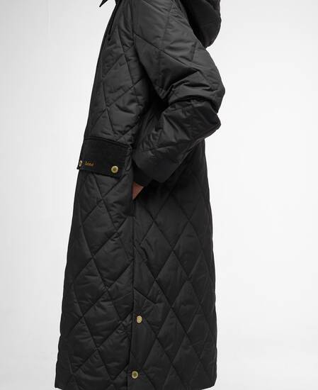 Meredith Quilted Jacket Black/Classic Tartan