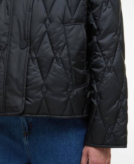 Bernadette Quilted Jacket Black/Onyx Tartan