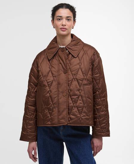Bernadette Quilted Jacket Vicuna/Hessian Tartan