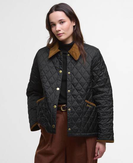 Icons Cropped Liddesdale Quilted Jacket Black/Classic