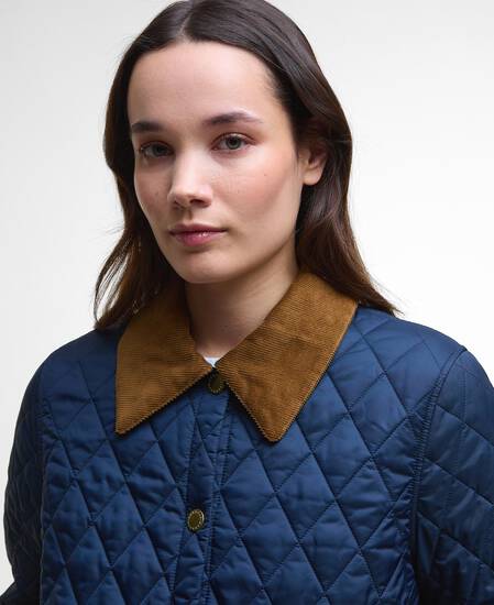 Icons Cropped Liddesdale Quilted Jacket Navy/Classic