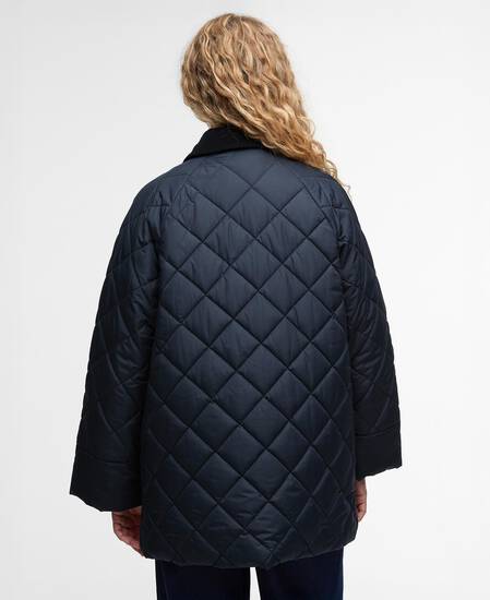 Aldburgh Quilted Jacket Navy/Dress Tartan