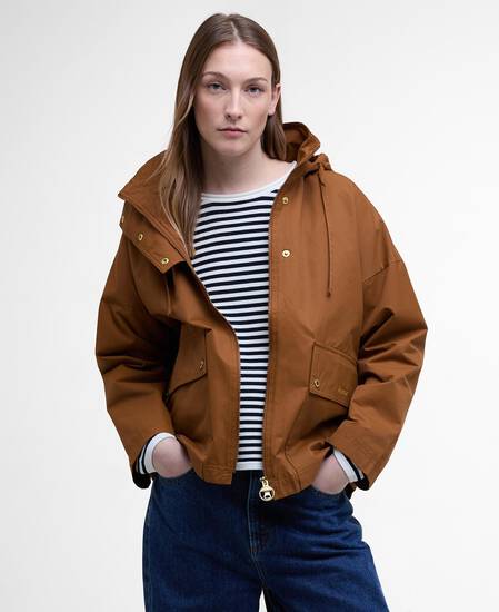 Cecile Showerproof Jacket Rust Brown