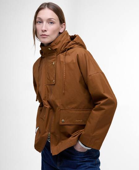 Cecile Showerproof Jacket Rust Brown