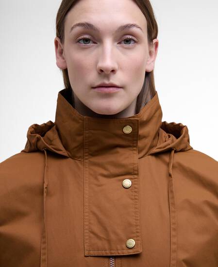 Cecile Showerproof Jacket Rust Brown