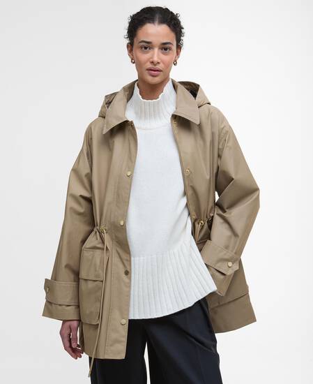 Fallyn Showerproof Jacket Military Brown/Hessian Tartan