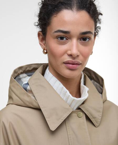 Fallyn Showerproof Jacket Military Brown/Hessian Tartan