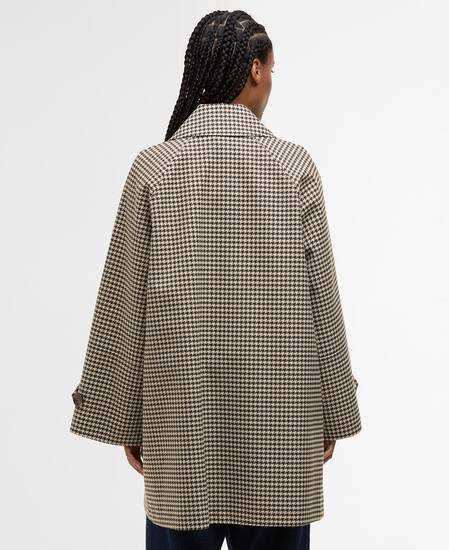 Kennedy Check Showerproof Jacket Sage Houndstooth/Mist