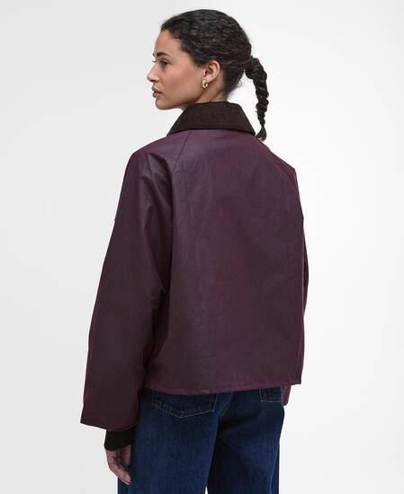 Arlene Waxed Jacket Merlot/Muted Tartan