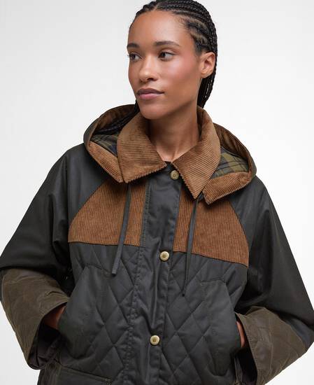 Imelda Waxed Jacket Archive Olive/Olive/Beech