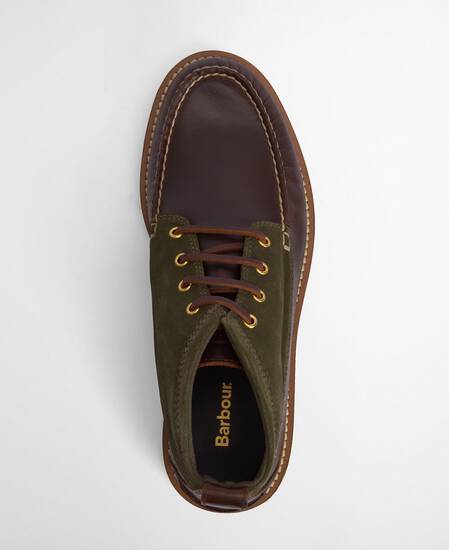 Hadston Chukka Boots Olive/Dark Brown