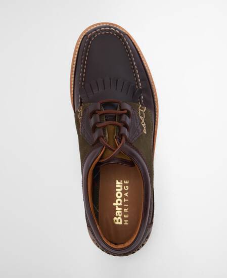 Grindon Moccasin Shoes Dark Choc/Olive