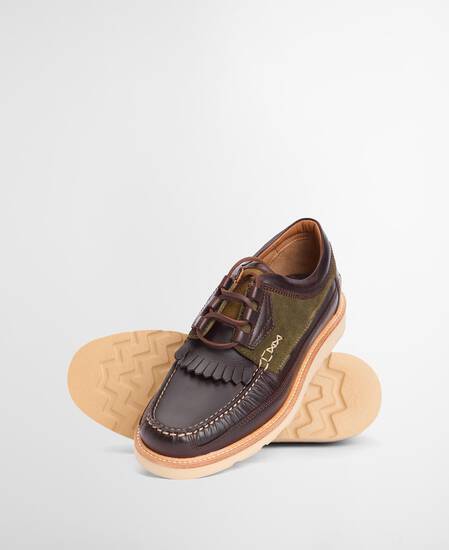 Grindon Moccasin Shoes Dark Choc/Olive