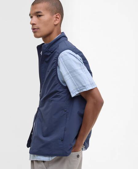 Rye Lightweight Gilet Dark Denim