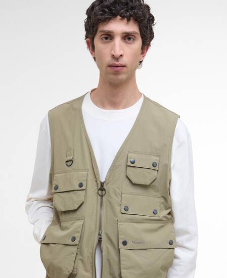 Utility Editor Casual Vest British Khaki