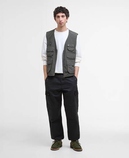 Utility Editor Casual Vest Olive Ink