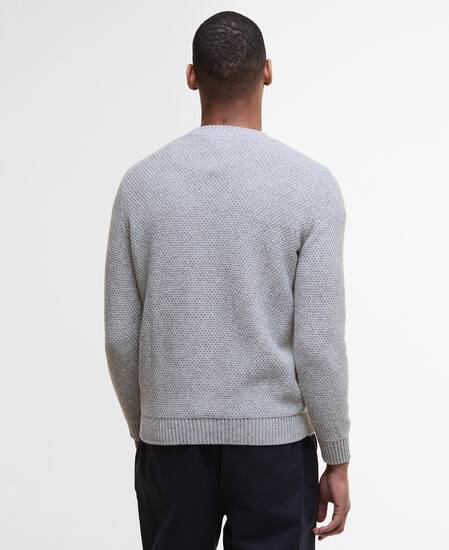 Casey Cable-Knit Crew Neck Jumper Grey Marl