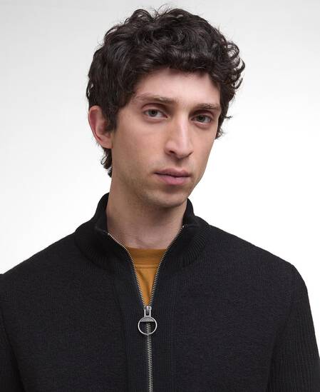 Milburn Zip-Up Jumper Black