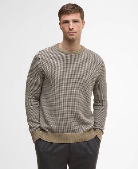 Wells Crew Neck Jumper Washed Stone
