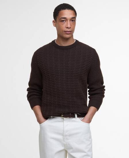 Cleveland Crew Neck Jumper Dark Oak