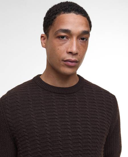 Cleveland Crew Neck Jumper Dark Oak