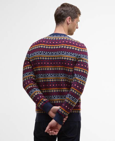 Easdale Fair Isle Crew Neck Jumper Navy