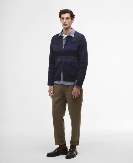 Paul Smith loves Barbour Knitted Bomber Jacket Navy