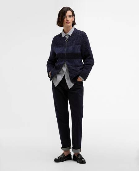 Paul Smith loves Barbour Knitted Bomber Jacket Navy