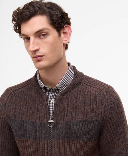 Paul Smith loves Barbour Knitted Bomber Jacket Rustic