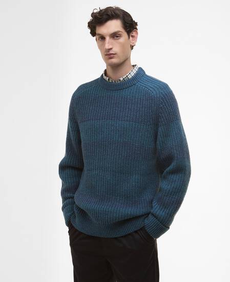 Paul Smith loves Barbour Saddle Crew Neck Jumper Rosette Blue