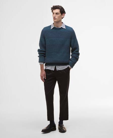 Paul Smith loves Barbour Saddle Crew Neck Jumper Rosette Blue