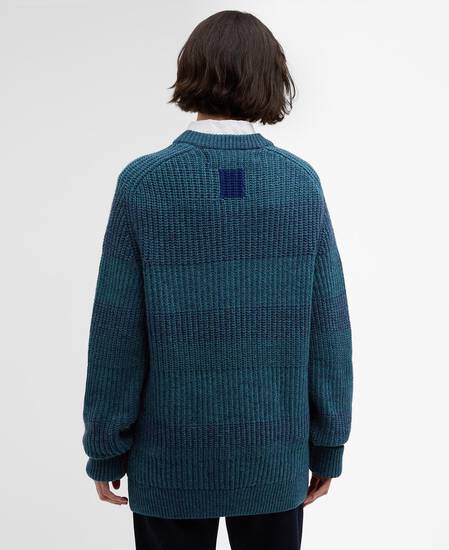 Paul Smith loves Barbour Saddle Crew Neck Jumper Rosette Blue