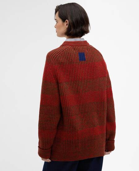 Paul Smith loves Barbour Saddle Crew Neck Jumper Rosette Red