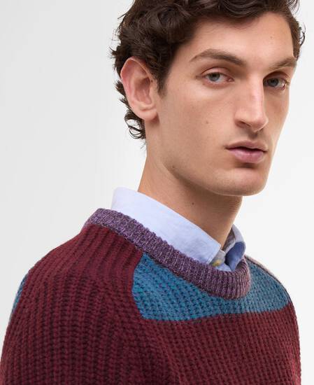 Paul Smith loves Barbour Multi Striped Crew Neck Jumper Multi Stripe