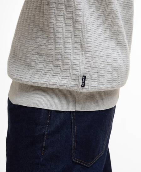 Smeaton Knitted Polo Grey Marl