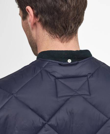 Large Box Quilted Liner Navy