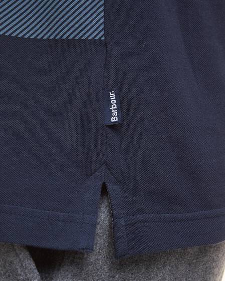 Blaine Tartan Long-Sleeved Polo Shirt Navy