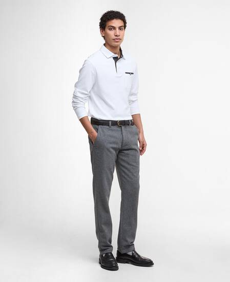 Corpatch Tailored Long-Sleeved Polo Shirt White