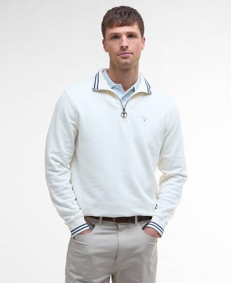 Rosford Half-Zip Sweatshirt Whisper White