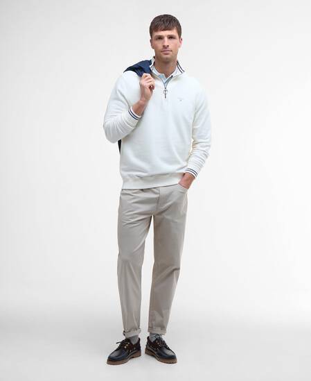 Rosford Half-Zip Sweatshirt Whisper White