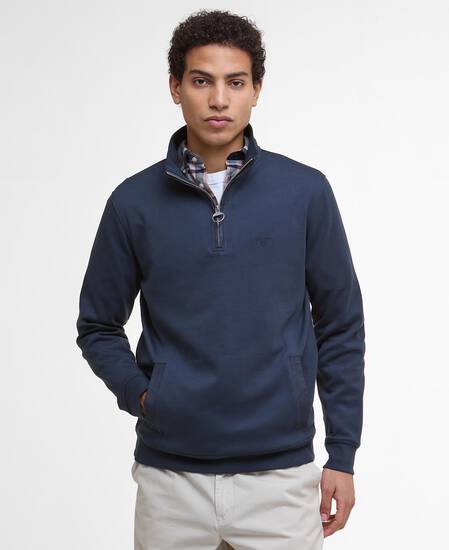 Lambeth Interlock Half-Zip Sweatshirt Navy